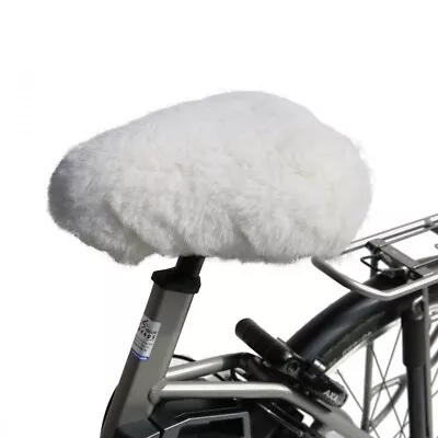 Lambskin Bicycle Saddle Cover White Real Merino Sheepskin • $31.96