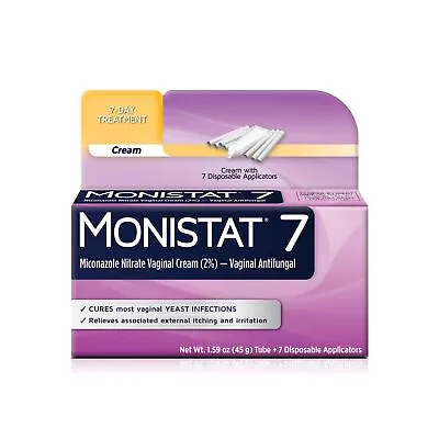 Vaginal Antifungal Cream 1.59 Oz. Yeast Infection Treatment Irritation Relief • $21.63