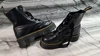 Doc Martens EUC Molly Quad Platform Boots Black UK 6 US 8 EU 39 GORGEOUS  • $89.99