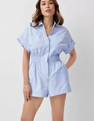 Zara Light Blue Romper PlaySuit Size Small Aus 8 • $10