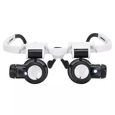 Headband Headset Jeweler Magnifier Magnifying Glass Loupe Glasses With LED Light • $23.88