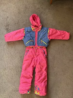 Obermeyer Vintage Kids Snowsuit Sz 6 Pink • $73