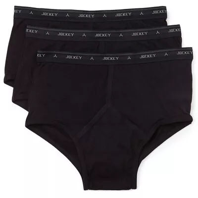 Jockey Classic Y-front Brief Value 3 Pack Black M9009B • $43.95