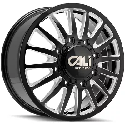 Cali Off-Road 9110D Summit Dually Front 22x8.25 8x210 +115mm Black/Milled Wheel • $608.99