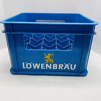 Lowenbrau Vintage Heavy-Duty Plastic Beer Bottle Crate Holds 20 Bottles Germany • $59.99