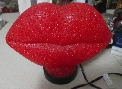 Vintage Pop Art Retro  Red Lips Bed Side Table Light Lamp On/off Switch Unique • $29.95