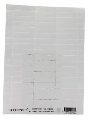 NEW KF21003 Suspension File Label Insert White Single Sheet Of 51 Strips Get Yo • £4.08