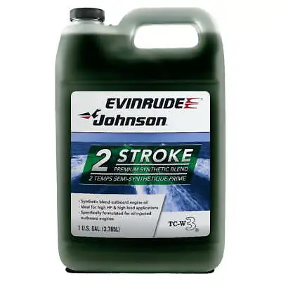 Evinrude Johnson Outboard Synthetic Blend 2-Stroke Engine Oil 1 Gallon. NEW. US • $31.02