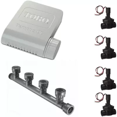 Toro Tempus DC 4 Station Kit Bluetooth Battery Controller With Valves & Manifold • $403