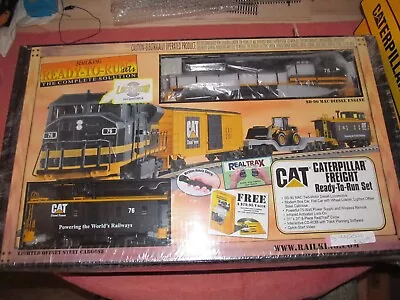 MTH Rail King O GA Caterpillar Freight Set Plus 3 Additional Cars RTR NEW Sealed • $299