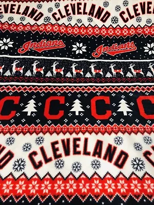 MLB Cleveland Indians Winter Fleece By The Yard 58”x 10 Yards • $10