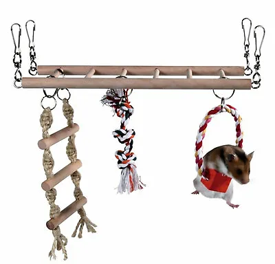 £11.10 • Buy Trixie Hamster, Mouse, Gerbil, Cage Hanging Suspension Bridge, Ladder, Toy,