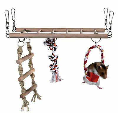 Trixie Hamster Mouse Gerbil Cage Hanging Suspension Bridge Ladder Toy • £11.10