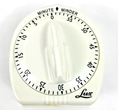 Vintage Kitchen Lux Minute Minder Cooking Timer Atomic Rocket Knob Cp2428 Works • $15.99