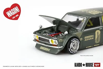 Datsun KAIDO 510 Wagon Green - 1:64 Scale Diecast Model Car • $34.95