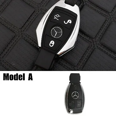 Fits For Mercedes Benz CLA CLS CLK GLK GLA GLC Chrome Key Fob Case Metal Cover • $13.98