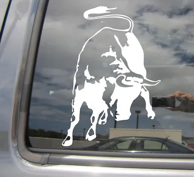 $5.96 • Buy Angry Bucking Bull Bull Rider Car Laptop Bumper Window Vinyl Decal Sticker 01355