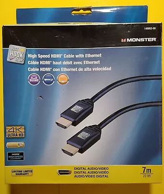 Monster 3D High Speed 4K ULTRA-HD HDMI Cable With Ethernet 7 Meters (22.9 Feet)  • $24.99