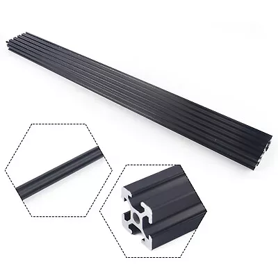 10pcs/Set 2020 Black T-Slot Aluminum Extrusion For CNC 3D Printer - 20x20mm X 1M • $74