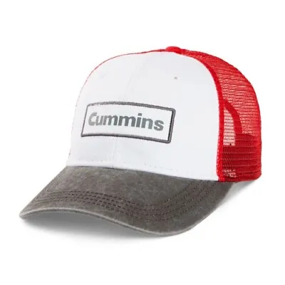 Cummins Diesel Engines Trucker Embroidered Patch Red And White Mesh Cap Hat • $25.95