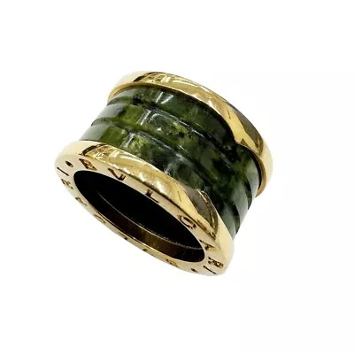 BVLGARI B-zero1 Bowenite Ring 18k RG Rose Gold 50 US Size 5.25 • $2345.19