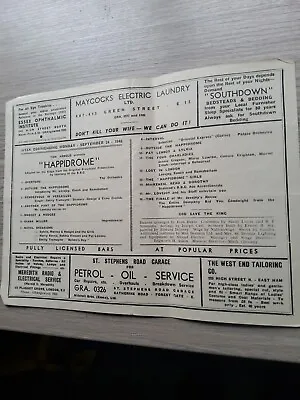 Variety Theatre Programme 1945east Ham Palacehappidrome • £8