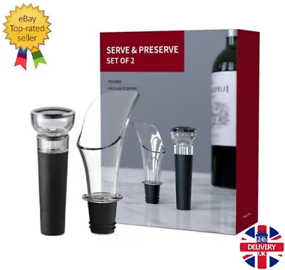 4in1 Self-Pull Wine Bottle Opener Set Corkscrew Gift Set Wine Stoppers & Pourers • £3.99