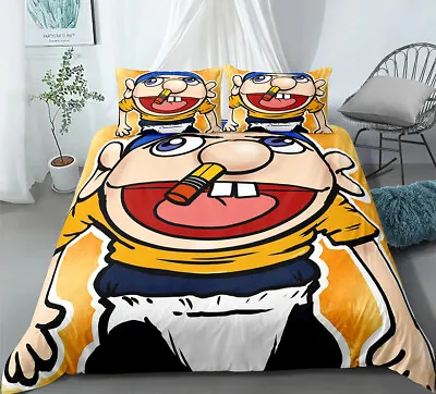 3D Jeffy Puppet Quilt Duvet Cover Bedding Set Pillowcase Single Double Gifts UK • £20.99