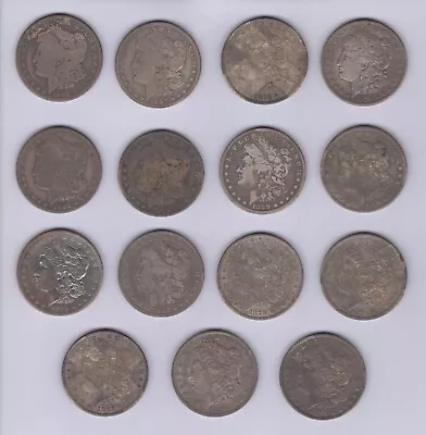 USA 1878/1899O - Lot Of 15 Morgan Silver Dollar Coins - Details • $330