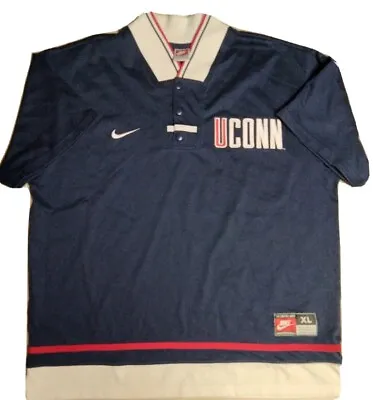 $26.97 • Buy UConn Connecticut Huskies Vtg NIKE Swoosh XL Basketball Shooting Warm Up Shirt 