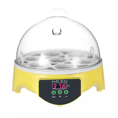 7  Eggs  Digital  Incubator Hatcher Transparent  Hatching Machine L0Y8 • £24.41