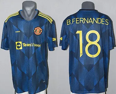 Manchester United B. Fernandes Jersey 2021/2022 Football Third Shirt Size 2XL • $79.99
