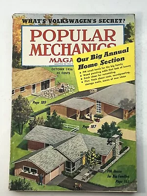 Popular Mechanics Magazine- Oct 1956 - Annual Home Section Inventors • $8.95