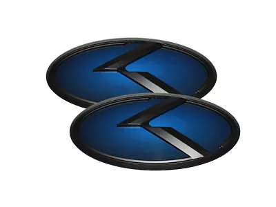 3D K Logo Emblem Blue & Black 2pc (Fits: KIA 2017+ Forte Sedan K3) • $34.49