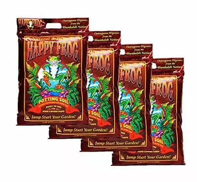 FoxFarm Happy Frog Nutrient Rich Potting Soil 12 Quart Bag (Pack Of 4) • $43.44