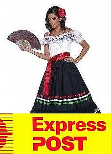 Western Senorita Costume Mexican Spanish Dancer Flamenco Spain Fancy Dress • $77.81