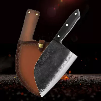 Serbian Hand Forged Butcher Knife Meat Vegetable Cleaver Knife High Carbon Steel • $29.99