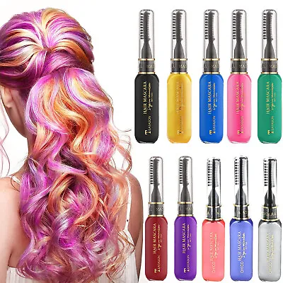 Hair Chalk Washable Comb For GirlWashable Mascara Set Temporary Hair Colour Dye • £9.90