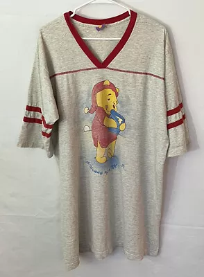 Winnie The Pooh Night Gown Night Shirt “A Hunny Of A Morning” Vintage 90s Style • $12.75