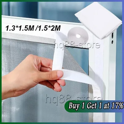 Large Window Screen Mesh Net Bug Mosquito Fly Insect Moth Door Netting White UK • £3.46