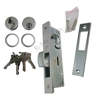 Storefront Door Mortise Lock Hook Deadbolt And 2 Cylinders Adams Rite Cam SC1-TT • $30.03