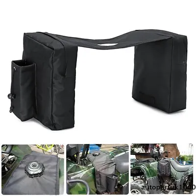 Gas Tank SaddleBag Saddle Bag W/ Water Bottle Bag For ATV Snowmobile Accessories • $23.92