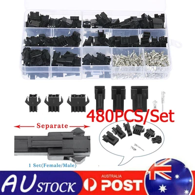 $18.04 • Buy 480Pcs 2/3/4Pin SM2.54mm Terminal Wire Connector Dupont Pin Crimp Cable Plug Kit