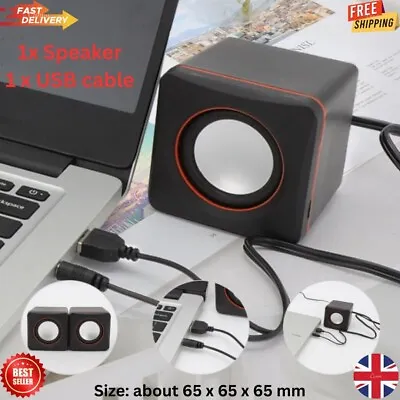 Mini Pc Computer Laptop Speakers Usb Desktop Clear Stereo Sound Multimedia • £7.29
