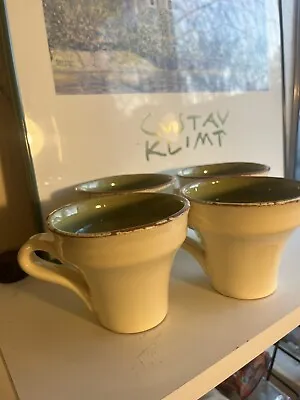 Set Of 4 VIETRI CUCINA FRESCA Yellow CERAMIC MUGS (MINT) • $35