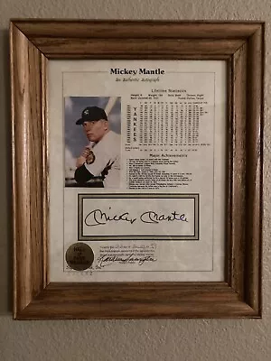 Mickey Mantle  Autograph Certified By Notary Public 8/22/1989 • $152.50