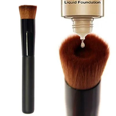 Flat Top Kabuki Foundation Brush Liquid Powder Blusher Buffing Make Up Brush AU • $5.99