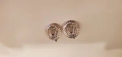 Vintage Sterling Silver Celtic Irish Made Harp Earrings  Marcasite • $34.99