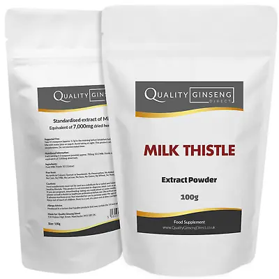 MILK THISTLE - 10:1 Extract Powder - Strength & Quality - Choose Pack Size • £16.89