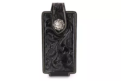 Western Phone Case Horse Black Leather Phone Holster Magnetic Big 7''x3.2'' • $22.99